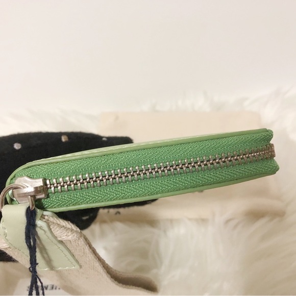 🌸New Authentic Jacquemus Green Leather Le Le Carre Rond Wallet - Picture 6 of 14